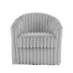 Sillón de Acento Tapizado en Piel Sintética de 30.7 W, Sillón Giratorio con Respaldo Curvo