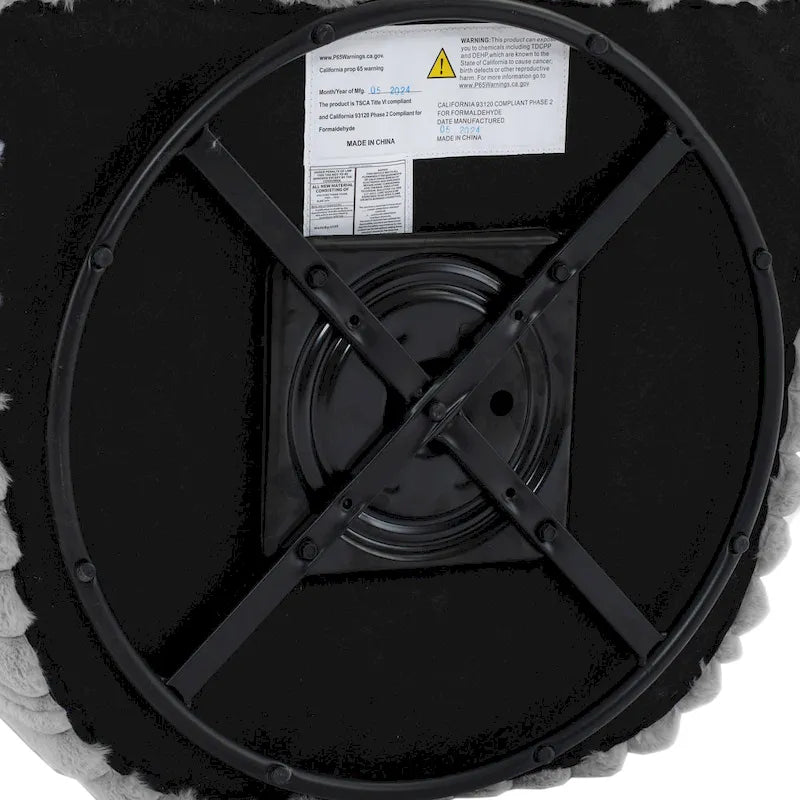 Sillón de Acento Tapizado en Piel Sintética de 30.7 W, Sillón Giratorio con Respaldo Curvo