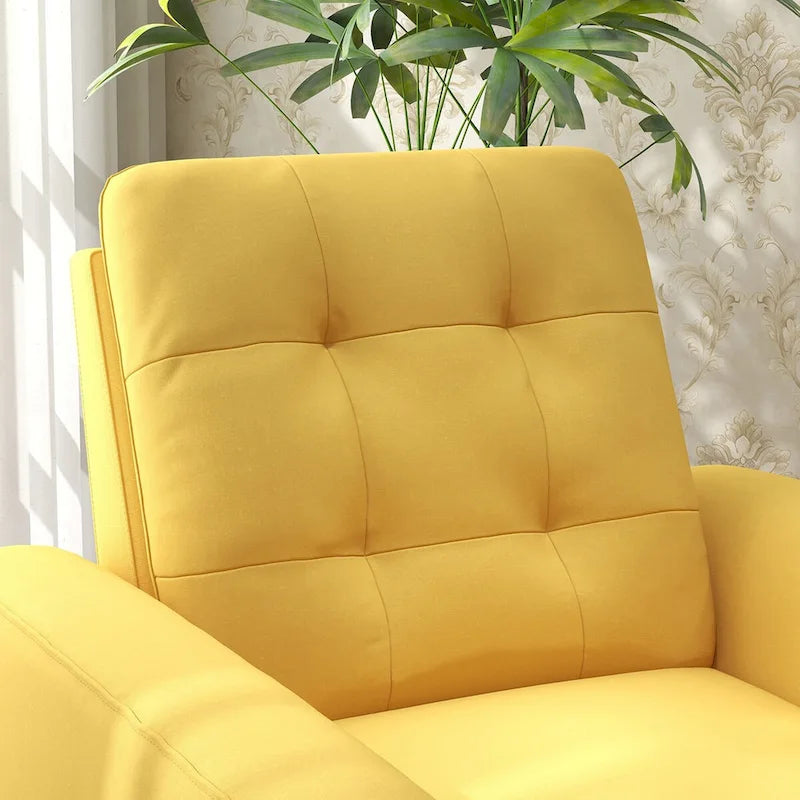 Sillón tapizado con botones, sillón decorativo con estructura de madera maciza de sagwan