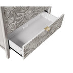Archivador de 3 cajones gris y blanco – Estilo americano, para uso individual