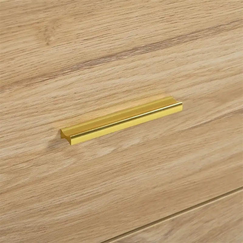 Cómoda Natural de Doble Columna con 6 Cajones