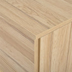 Cómoda Natural de Doble Columna con 6 Cajones