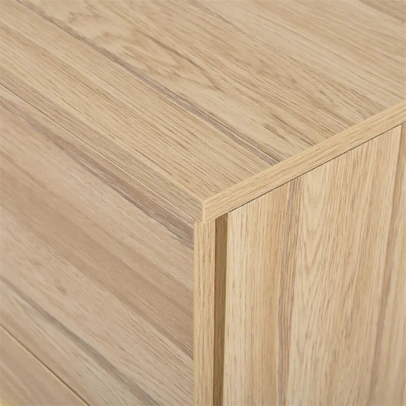 Cómoda Natural de Doble Columna con 6 Cajones