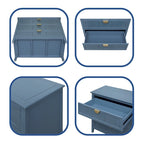 Gabinete de almacenamiento azul de 3 cajones, estilo americano, individual