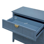 Gabinete de almacenamiento azul de 3 cajones, estilo americano, individual