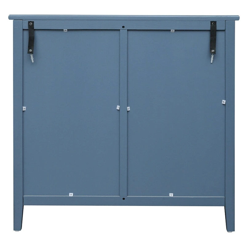 Gabinete de almacenamiento azul de 3 cajones, estilo americano, individual