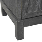 Aparador con espejo de 4 puertas gris/madera – Individual