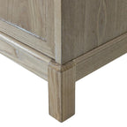 Aparador con espejo de 4 puertas gris/madera – Individual