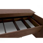 Aparador buffet de 4 puertas, nogal/dorado o niebla/titanio, chapa de madera y estructura metálica