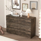 Mueble de almacenaje de 6 cajones marrón/gris/gris oscuro, montaje para 1 persona