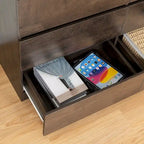 Mueble de almacenaje de 6 cajones marrón/gris/gris oscuro, montaje para 1 persona