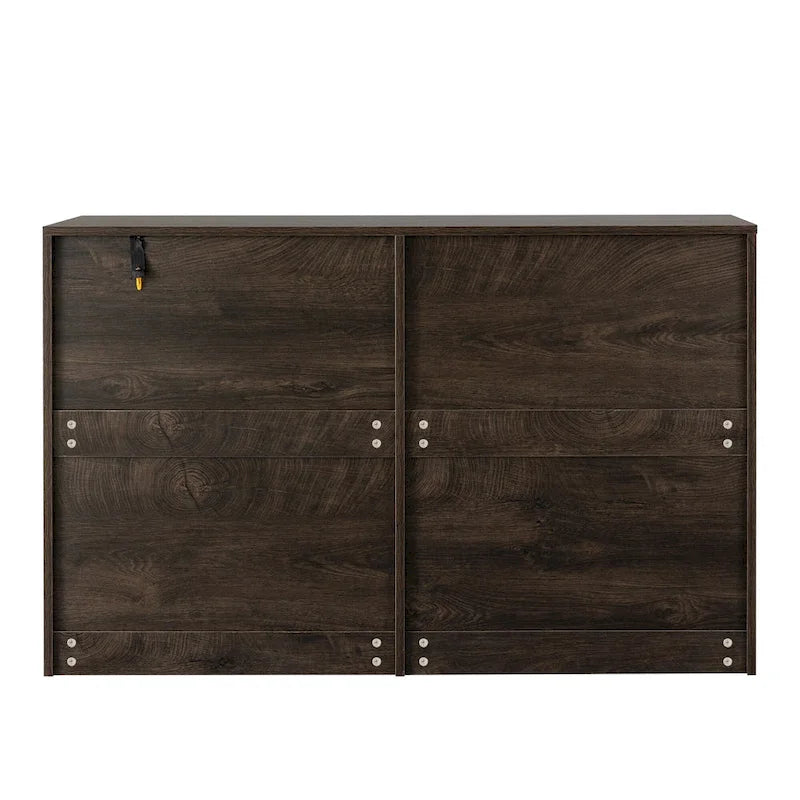 Mueble de almacenaje de 6 cajones marrón/gris/gris oscuro, montaje para 1 persona