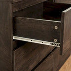 Mueble de almacenaje de 6 cajones marrón/gris/gris oscuro, montaje para 1 persona