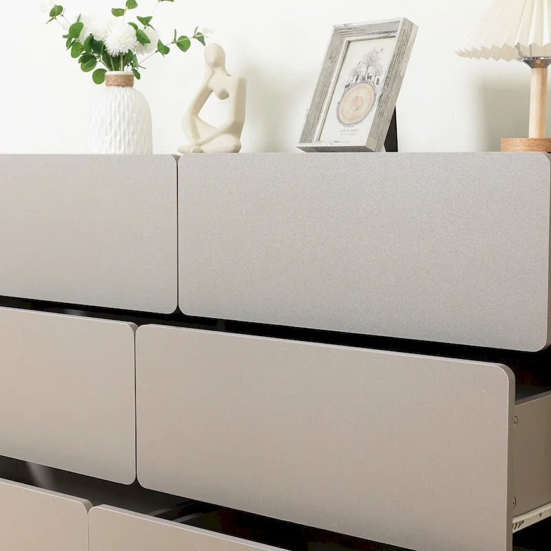 Mueble de almacenaje de 6 cajones marrón/gris/gris oscuro, montaje para 1 persona