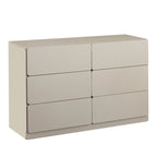Mueble de almacenaje de 6 cajones marrón/gris/gris oscuro, montaje para 1 persona