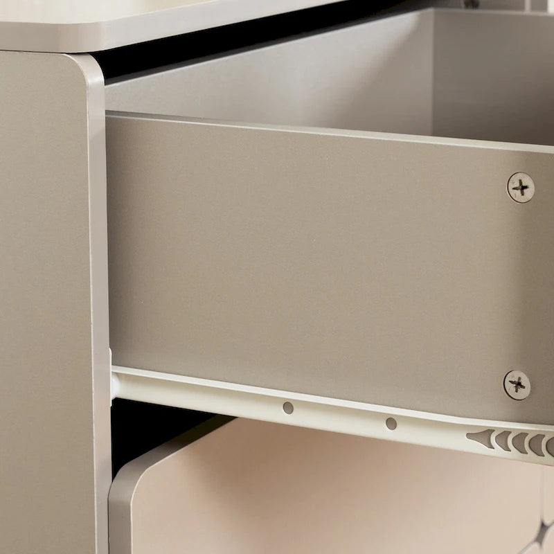 Mueble de almacenaje de 6 cajones marrón/gris/gris oscuro, montaje para 1 persona