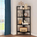 Corner Bookshelf 4 Tier Stand - 25.1D x 16.9W x 51H