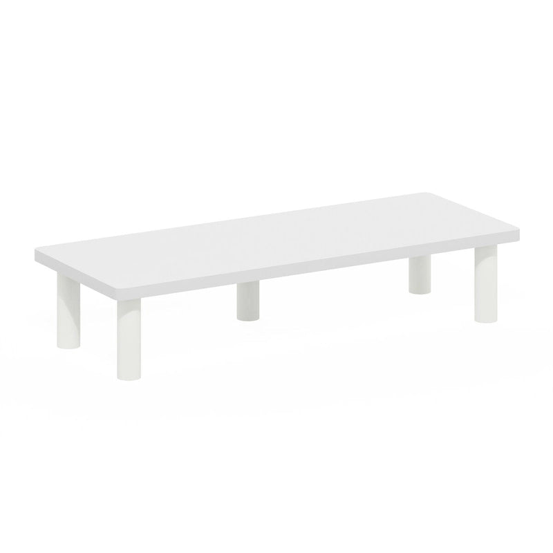 Soporte elevador de monitor blanco, estilo tubo, para 1 persona