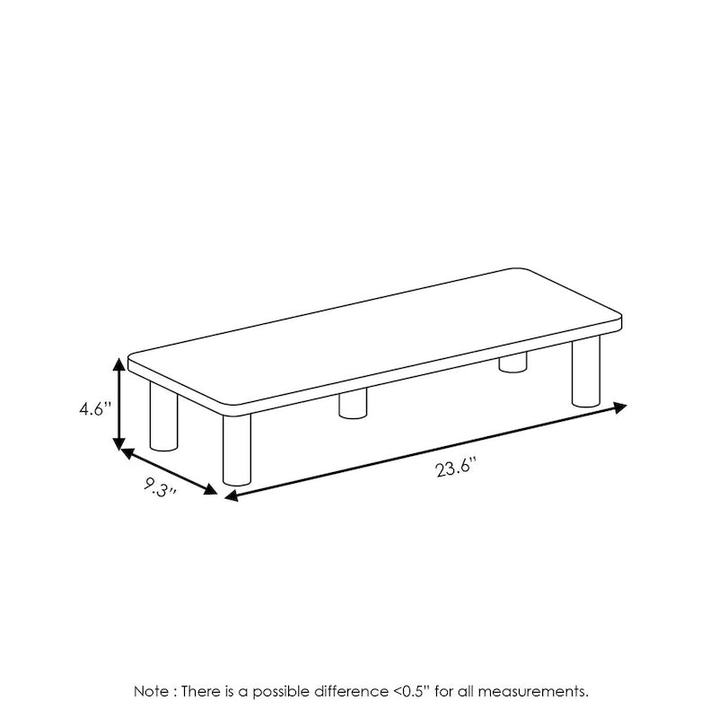 Soporte elevador de monitor blanco, estilo tubo, para 1 persona