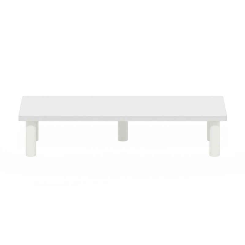 Soporte elevador de monitor blanco, estilo tubo, para 1 persona