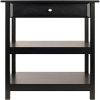 Soporte para impresora de 2 estantes con cajón (Nogal/Blanco/Negro) – 1 persona
