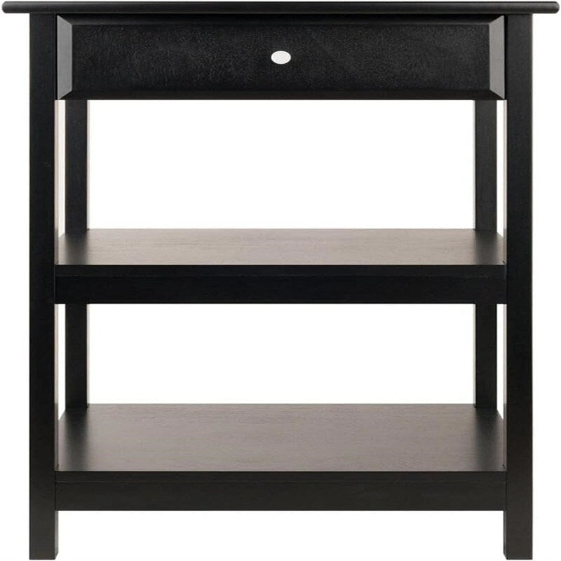 Soporte para impresora de 2 estantes con cajón (Nogal/Blanco/Negro) – 1 persona