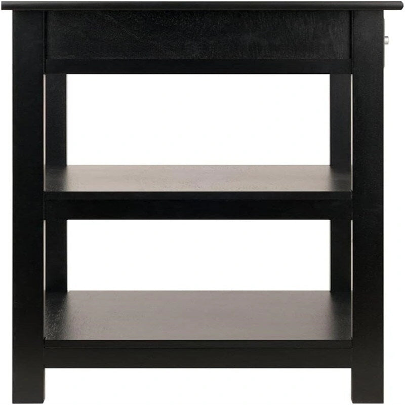 Soporte para impresora de 2 estantes con cajón (Nogal/Blanco/Negro) – 1 persona