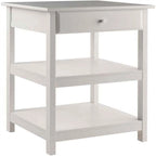 Soporte para impresora de 2 estantes con cajón (Nogal/Blanco/Negro) – 1 persona