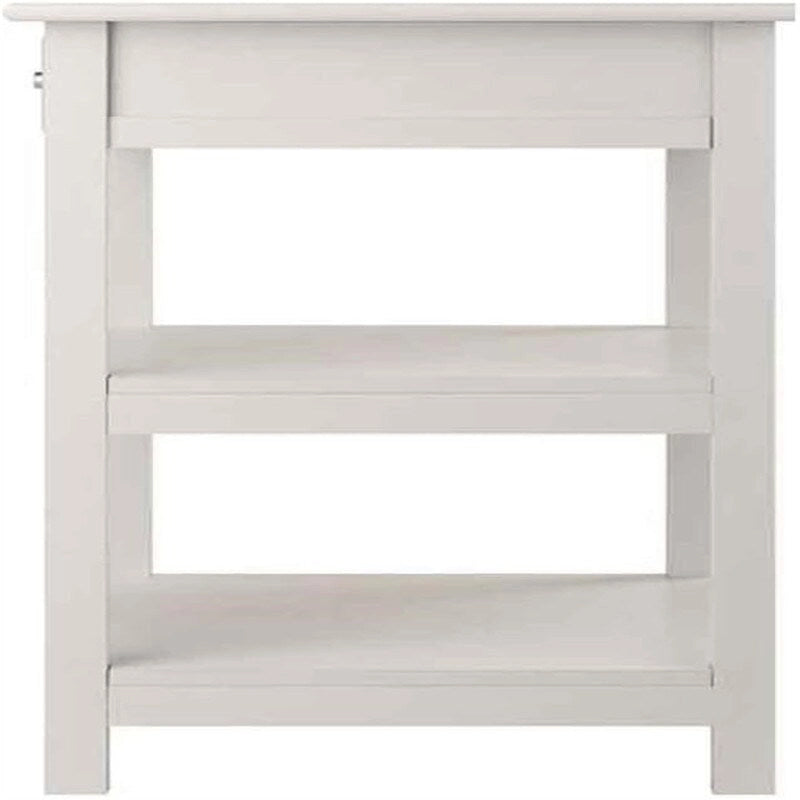 Soporte para impresora de 2 estantes con cajón (Nogal/Blanco/Negro) – 1 persona