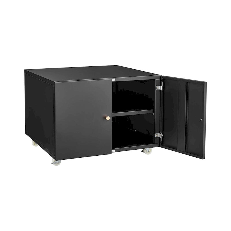 Archivador móvil de acero negro de 2 puertas – 1 Persona