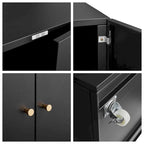Archivador móvil de acero negro de 2 puertas – 1 Persona