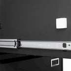Archivador lateral de metal negro de 2 cajones con cerradura – 1 persona
