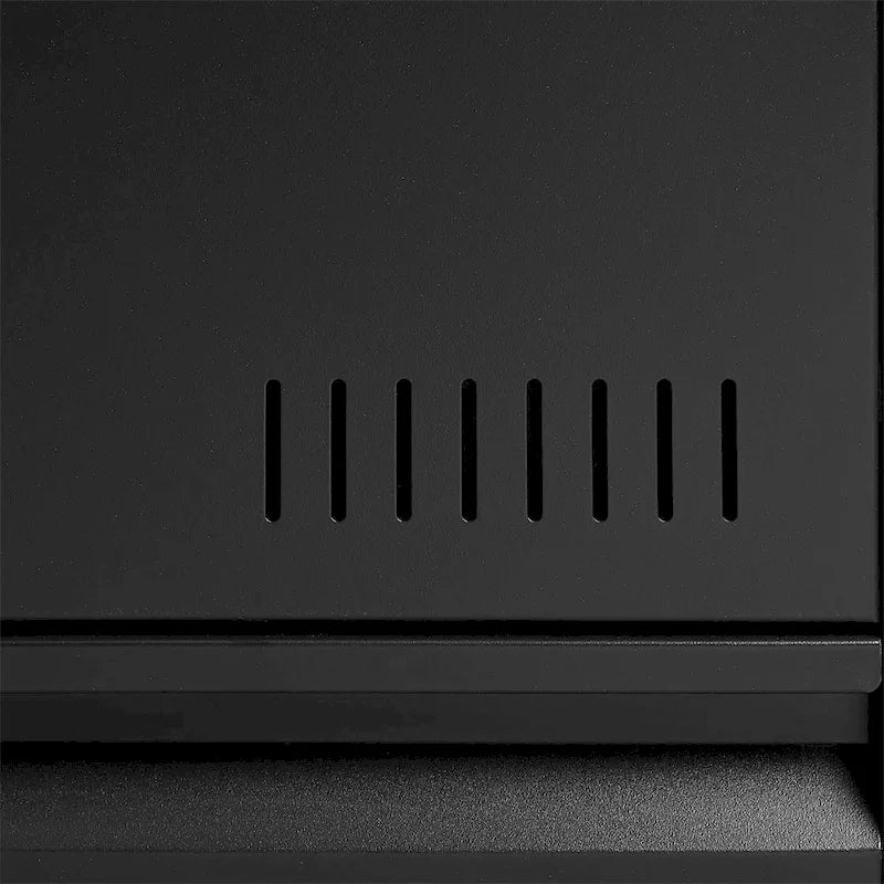 Archivador lateral de metal negro de 2 cajones con cerradura – 1 persona