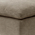 Puf Cuadrado de 37 Pulgadas, Cojín Superior Extraíble, Beige