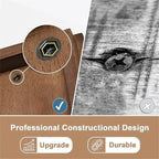 Banco zapatero de madera maciza de 2 niveles natural/marrón – 1 persona