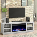 Mueble de TV de 77 pulgadas para televisores de hasta 85 pulgadas con chimenea - 77 pulgadas de ancho