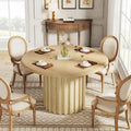 Mesa de comedor moderna redonda de 43.3 pulgadas para 4 personas para comedor