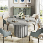 Mesa de comedor moderna redonda de 43.3 pulgadas para 4 personas para comedor