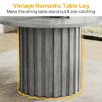 Mesa de comedor moderna redonda de 43.3 pulgadas para 4 personas para comedor