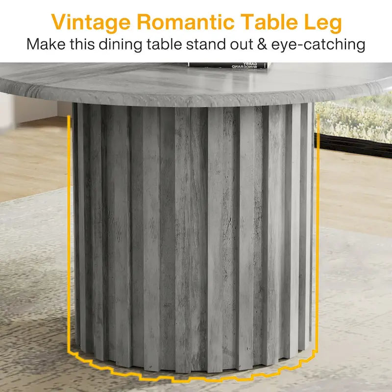 Mesa de comedor moderna redonda de 43.3 pulgadas para 4 personas para comedor