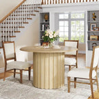 Mesa de comedor moderna redonda de 43.3 pulgadas para 4 personas para comedor