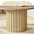 Mesa de comedor moderna redonda de 43.3 pulgadas para 4 personas para comedor