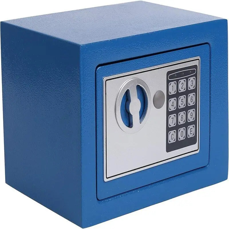 Caja fuerte digital con teclado, montable en pared/suelo, un solo usuario – Blanco / Verde claro / Azul / Rosa / Negro / Rojo