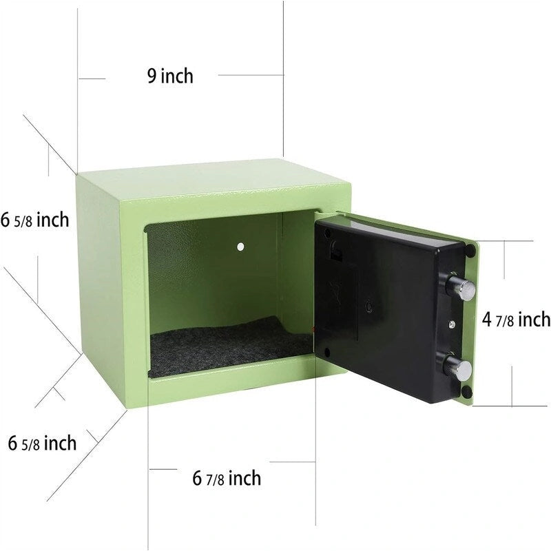 Caja fuerte digital con teclado, montable en pared/suelo, un solo usuario – Blanco / Verde claro / Azul / Rosa / Negro / Rojo