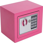 Caja fuerte digital con teclado, montable en pared/suelo, un solo usuario – Blanco / Verde claro / Azul / Rosa / Negro / Rojo