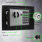Caja fuerte digital con teclado, montable en pared/suelo, un solo usuario – Blanco / Verde claro / Azul / Rosa / Negro / Rojo