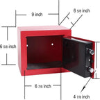 Caja fuerte digital con teclado, montable en pared/suelo, un solo usuario – Blanco / Verde claro / Azul / Rosa / Negro / Rojo