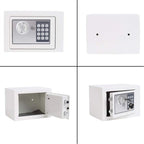 Caja fuerte digital con teclado, montable en pared/suelo, un solo usuario – Blanco / Verde claro / Azul / Rosa / Negro / Rojo