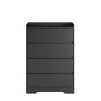 Cómoda/Gabinete de 4 Cajones Blanca/Negra – Estilo Minimalista Moderno
