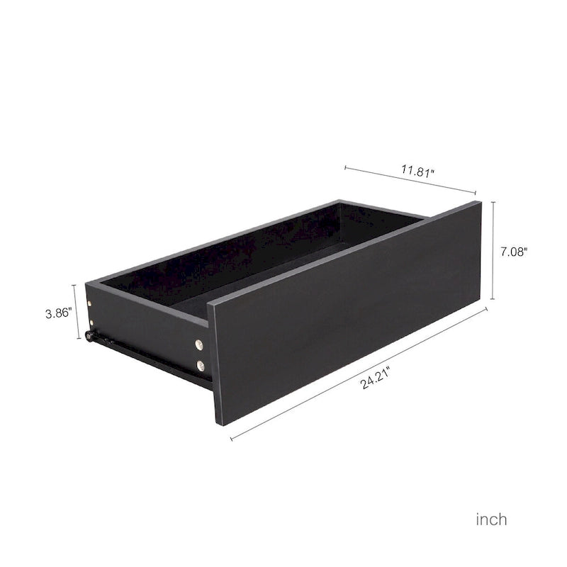 Cómoda/Gabinete de 4 Cajones Blanca/Negra – Estilo Minimalista Moderno